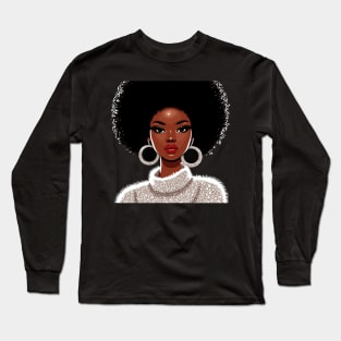 Afro Black Beauty Long Sleeve T-Shirt